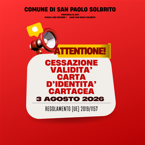 Cessazione validità carta d'identità cartacea